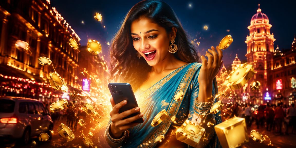 Bangalore MG Road with sports betting concept and woman in saree